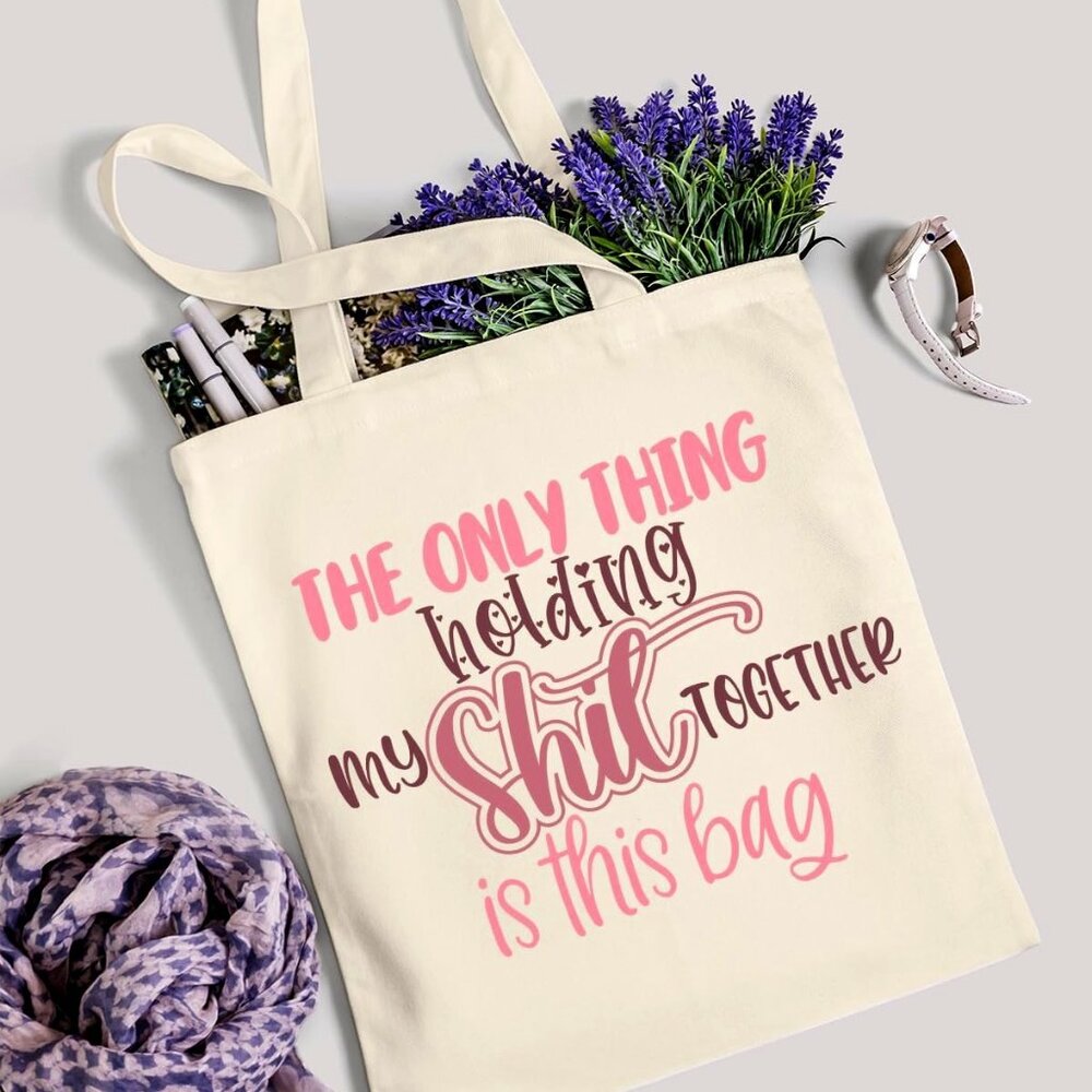 Tote Bag - Humorous Funny Large Canvas Cross Body Tote